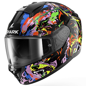 Шлем Shark RIDILL 2 BEAST BLACK VIOLET YELLOW