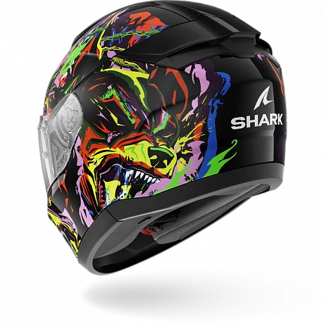 Шлем Shark RIDILL 2 BEAST BLACK VIOLET YELLOW от магазина мотошлемов SharkHelmet