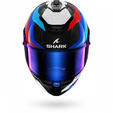 SPARTAN GT PRO CARBON GUINTOLI Carbon Blue Red от магазина мотошлемов SharkHelmet