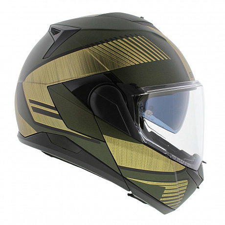 Мотошлем SHARK OXO SIKTER Mat Green Chrome Gold от магазина мотошлемов SharkHelmet