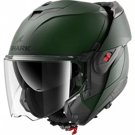 Мотошлем SHARK OXO BLANK Mat Dark Green Matt от магазина мотошлемов SharkHelmet