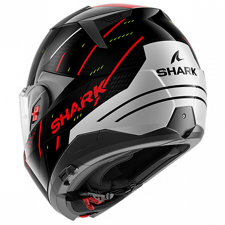 Мотошлем SHARK OXO RYDGER Black Silver Red от магазина мотошлемов SharkHelmet