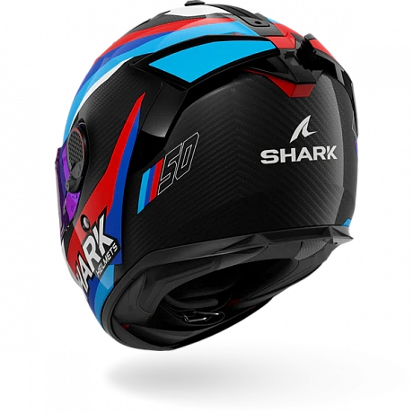 SPARTAN GT PRO CARBON GUINTOLI Carbon Blue Red от магазина мотошлемов SharkHelmet