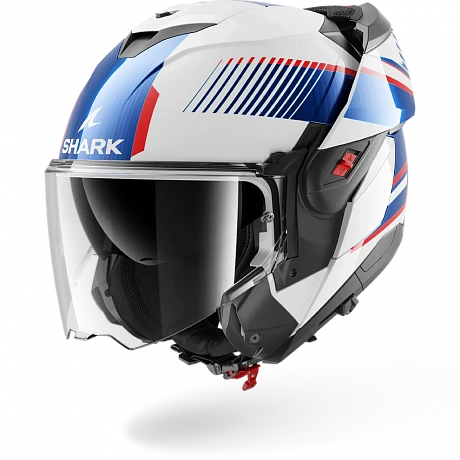 Шлем SHARK OXO SIKTER White/Blue/Red от магазина мотошлемов SharkHelmet