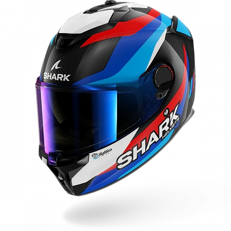 SPARTAN GT PRO CARBON GUINTOLI Carbon Blue Red от магазина мотошлемов SharkHelmet