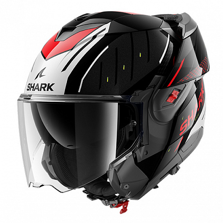 Мотошлем SHARK OXO RYDGER Black Silver Red от магазина мотошлемов SharkHelmet