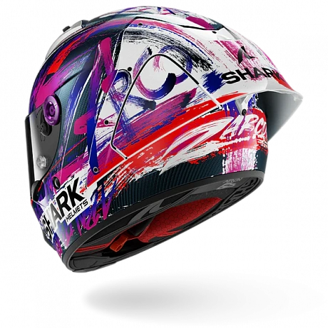 AERON GP REPLICA ZARCO SIGNATURE Carbon White Violet от магазина мотошлемов SharkHelmet