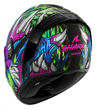 Шлем Shark Spartan RS SHAYTAN Black/Green/Violet от магазина мотошлемов SharkHelmet