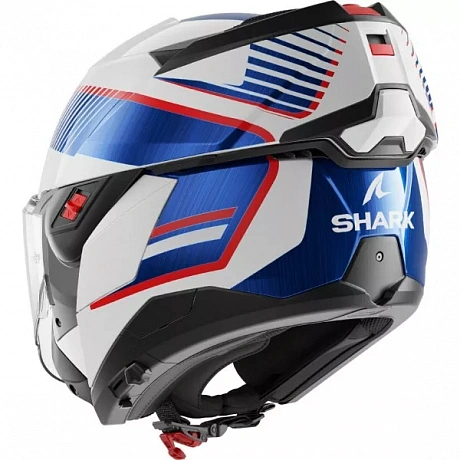 Мотошлем SHARK OXO SIKTER White Chrome Blue от магазина мотошлемов SharkHelmet