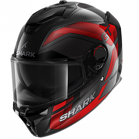 SPARTAN GT PRO CARBON Ritmo Carbon Red Chrome от магазина мотошлемов SharkHelmet