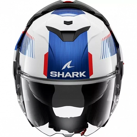 Мотошлем SHARK OXO SIKTER White Chrome Blue от магазина мотошлемов SharkHelmet